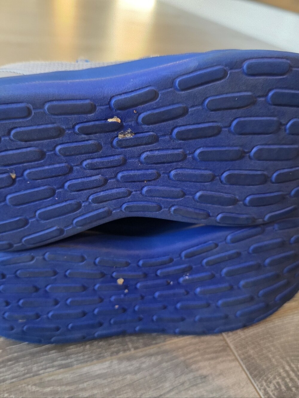 Adidas Lightweight Knit Sneakers in Light Gray and Blue - Picture 6 of 6